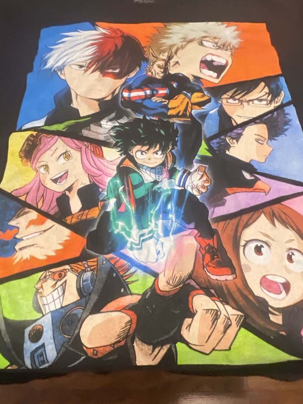My Hero Academia Character T-Shirt Size M Black Anime Graphic